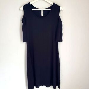 Loveapella Black Cold Shoulder Dress Size S